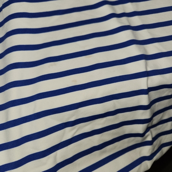 Saint James Propriano Form Fit Nautical Stripe Navy White Mini Dress - Picture 8 of 9